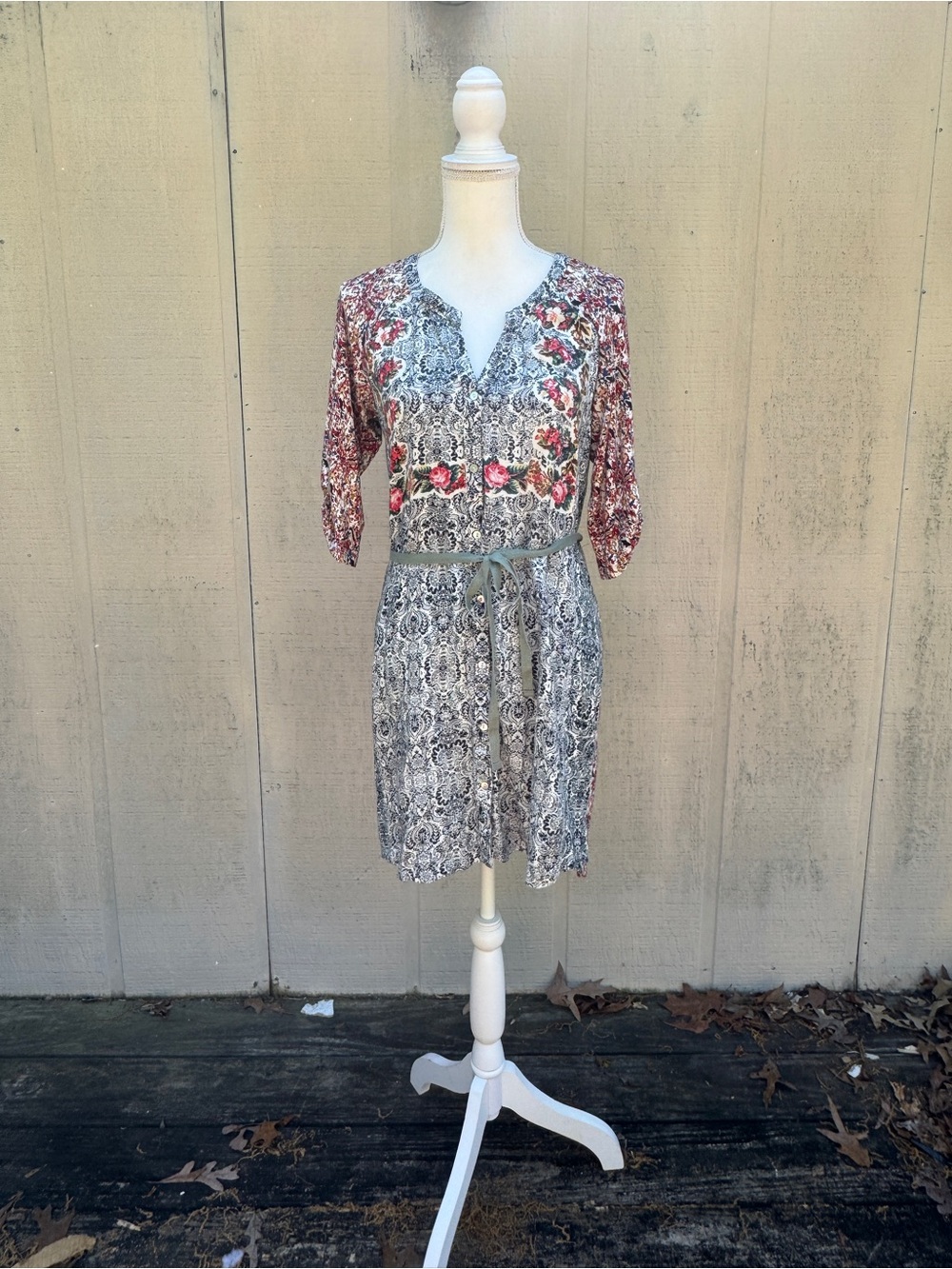 Anthro TINY Floral Print V-Neck Women’s Dress in Multi-Color